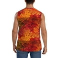 thumbnail image 4 of Lsque Autumn Leaf Print Men's Cotton Blend Sleeveless Muscle Shirts (S-3XL)- Moisture Wicking, Odor Protection, UPF 30+,XX-Large, 4 of 8