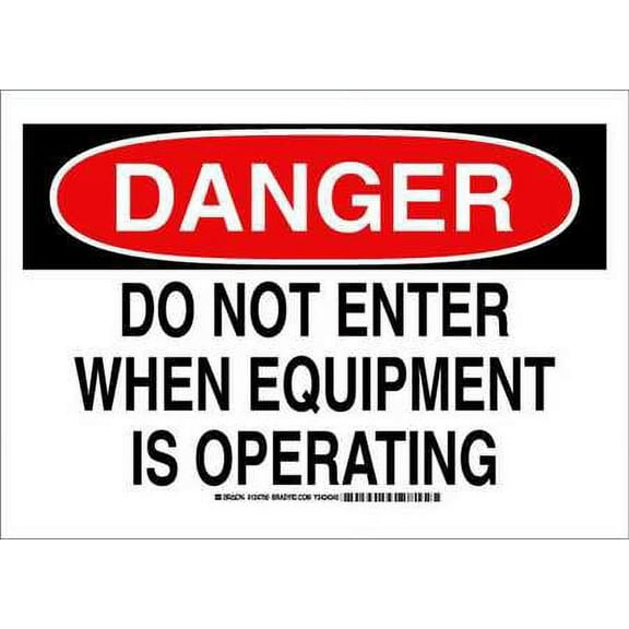 Danger Sign, Brady, 124760, 10"Hx14"W