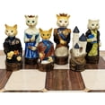 thumbnail image 2 of Royal Cats Vs Dogs Set of Chess Men Pieces 3 3/8" King Castles - NO BOARD, 2 of 6
