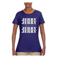 thumbnail image 2 of Wild Bobby Jerry Springer 90's TV Talk Show Host Jerry Jerry Chant Famous People Womens Graphic Tee, Purple, Large, 2 of 6
