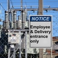 thumbnail image 7 of Industrial ANSI Vertical Enter Sign - 8"x12" Weatherproof, UV Resistant for Indoor/Outdoor Workplace (Employee & Delivery entrance only), 7 of 7