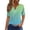 Mint Green, variant on Baberdicy Basic Button-Down T-Shirt - Women's Solid Color Casual Short Sleeve Top, Comfortable Crew Neck Everyday Essential Tee (Hot Pink | L)