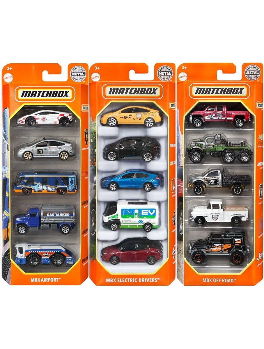 Matchbox 15 Toy Cars & Trucks Set with 3 Themed 5-Packs - Walmart.com