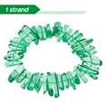 thumbnail image 4 of 1 Strand Natural Quartz Beads Strands Dyed Pale Green 15~30x4~8x4~7mm Hole: 1mm 8 inch, 4 of 6