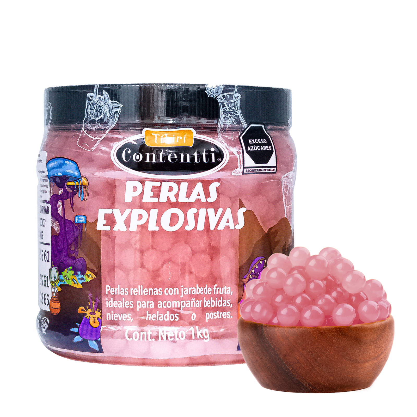 Perlas De Rosas 1 KG T biri Contentti Rosas 1 Kg Para Bebida O Topping Perlas De Rosas 1 KG T biri Contentti Rosas 1 Kg Para Bebida O Topping