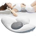 thumbnail image 1 of Memory Foam Pillow For Lower Back Pain Orthopedic Lumbar Support, 1 of 4