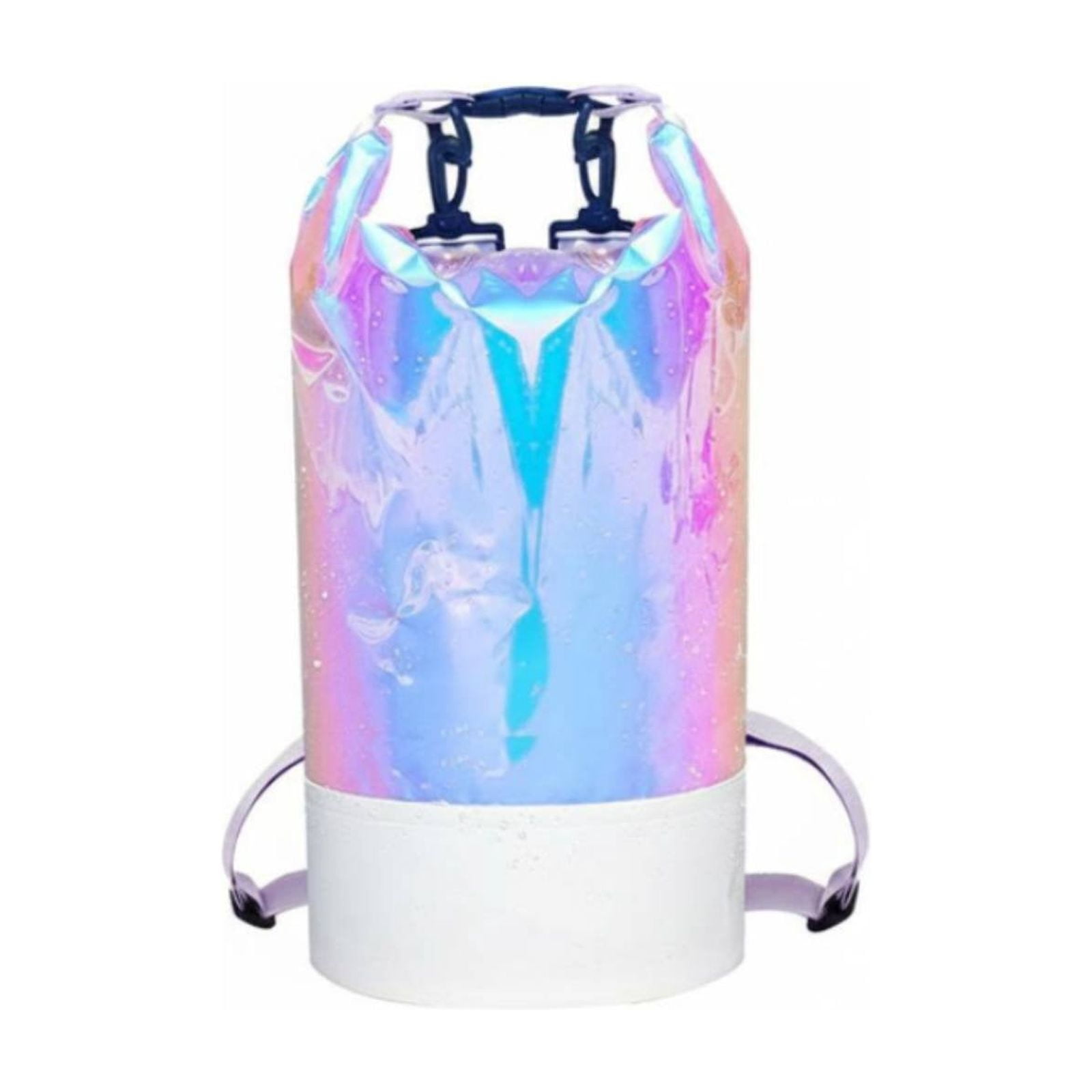 amagogo Bucket Dry Bag Waterproof Iridescent PVC Design with Roll Top and Light Weight for Kayaking Camping and Beach for Unisex Users