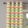 thumbnail image 3 of Ambesonne Geometric Grommet Curtain, Triangles Colorful, 50" x 54", Dark Coral Pale Green, 3 of 6