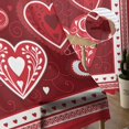 thumbnail image 5 of Valentine Love, Sheer Curtains 72 Inches Long 2 Panels Set, Window Sheer Curtains for Living Room/Bedroom, Valentine's Day Red Romantic Heart Light Filtering Rod Pocket Curtain 52'' x 72'' x 2, 5 of 7