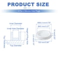 thumbnail image 2 of Uxcell 3 Pcs Tapón de Silicona en Forma de T, Diámetro 95 mm/3.74 Pulgadas, Tapón de Silicona Impermeable Reutilizable, Tapón Redondo de Sellado para Equipos de Tuberías, Blanco, 2 of 7