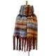 thumbnail image 1 of Bufanda cálida de invierno para mujer, chal largo, bufandas grandes, bufanda de rayas con flecos, bufandas gruesas para clima frío, bufandas de color, 1 of 5