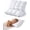 White, variant on 3D Bread Ergonomic Goose Down Pillow, Plush 3D Bread Down Bed Pillows for Side and Back Sleepers. Enhances Comfort and Promotes a Relaxing, Restful Night (White)