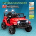 thumbnail image 6 of JOYMOR 12V Kids Ride on Truck with Remote Control, 4 Wheels Battery Powered Kids Car, Electric Play Car with LED Lights/Horn/Remote and Manual Control/3-5 MPH Speed/Gift for Girl Boy, 6 of 8