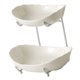 thumbnail image 5 of Frutero para encimera de cocina Plato de fruta de porcelana multicapa Cuencos para servir Argent white 2 capa, 5 of 9