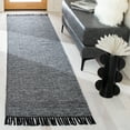 thumbnail image 2 of SAFAVIEH Montauk Kelsey Distressed Cotton Runner Rug, Charcoal/Black, 2'3" x 9', 2 of 8