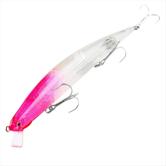 Leurre Flottant Wobbler pour Pêche, Jerkbait d'Eau Salée 175 Mm/27 g, Leurre Suspendu Lent pour Pêche de Surf, Flétan et Achigan B, 1 x Appât Articulé