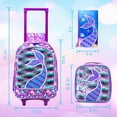 thumbnail image 4 of Mochila rodante gxtvo para niñas con ruedas enrollables, 3 unidades, sirena, 4 of 9