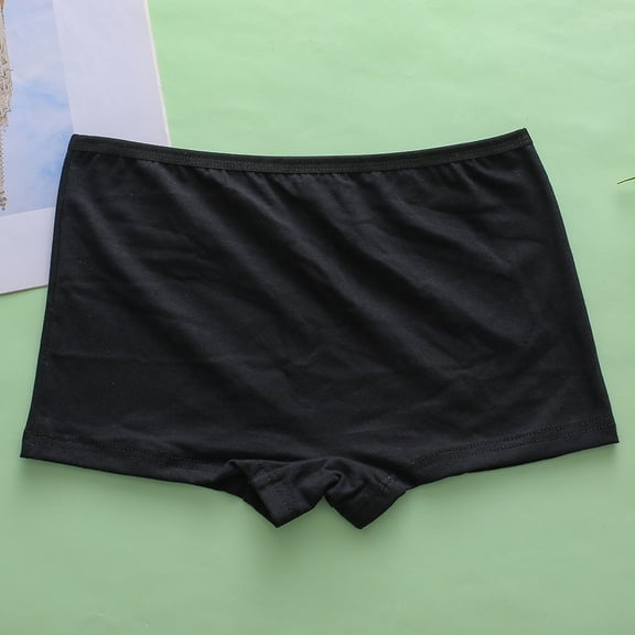 FSYBOA Boys Cotton Boxer Briefs Size 12T, Casual Stretch Breathable Comfort Kids Underwear Black