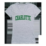 W Republic Products University of North Carolina Charlotte Game Day Womens Tee - Heather Grey - Large