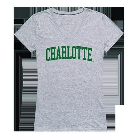 W Republic Products University of North Carolina Charlotte Game Day Womens Tee - Heather Grey - Large