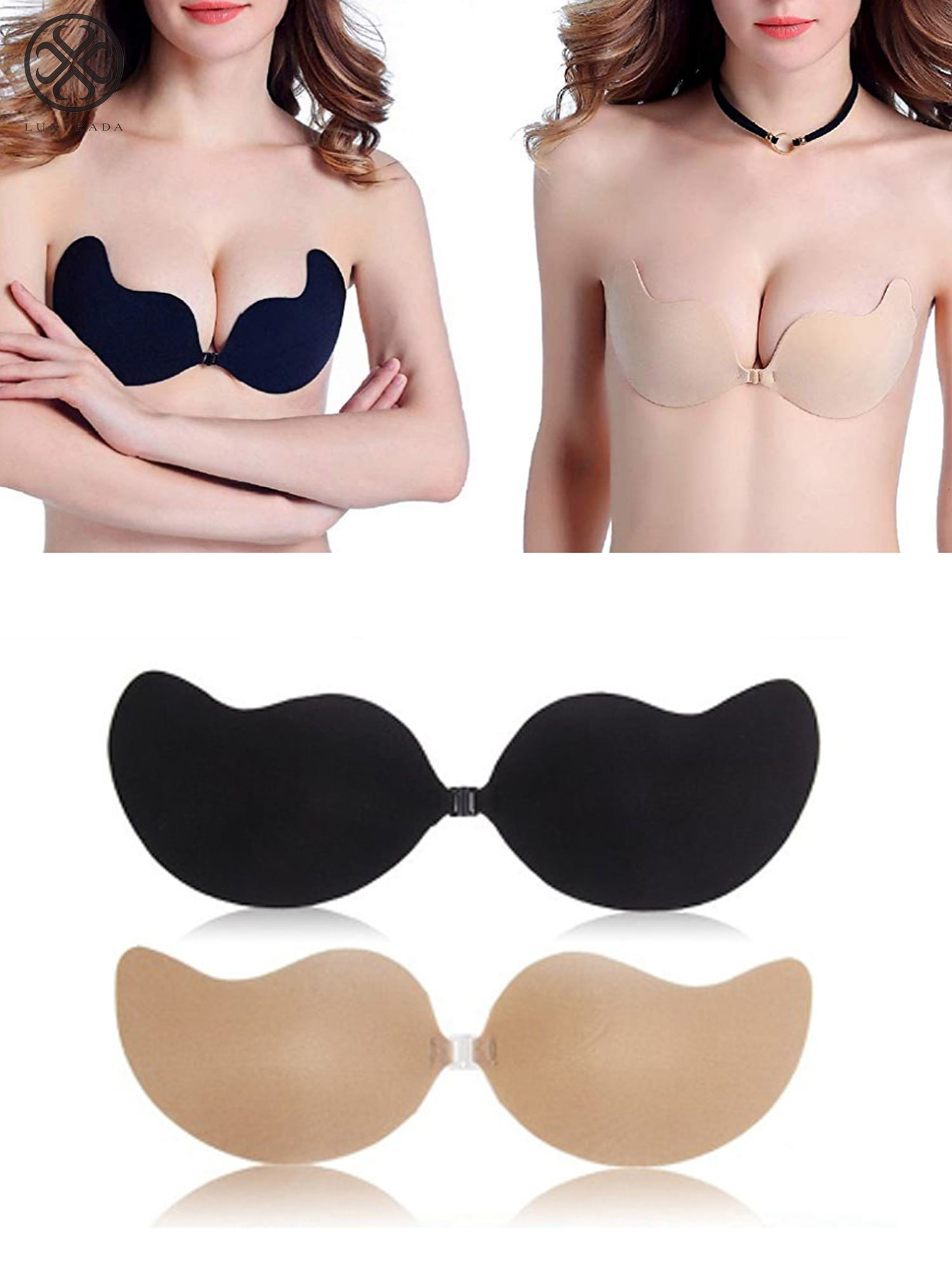 Women Silicone Invisible Breast Tape Backless Push-Up Self Adhesive Sticky Bras
