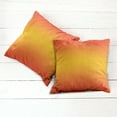 thumbnail image 6 of Ambesonne Ombre Throw Pillow Cover 2 Pack, Tropical Summer Themed, 24", Orange Yellow, 6 of 7