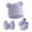 Purple, variant on LZHGirlshop 3 Pieces Newborn Solid Color Hat Mittens Sock Set No Scratch Gloves for 0-12 Months Boy Girl,Purple,One Size