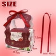 thumbnail image 2 of Bolsas Regalo Papel Con Asa, Bolsas De Dulces Ecológicas, Bolsas de Regalo de Fiesta con Cinta, Bolsa Regalo para Fiestas, Ceremonias de Graduación, Bodas, Aniversarios, Navidad etc (Rojo), 2 of 4
