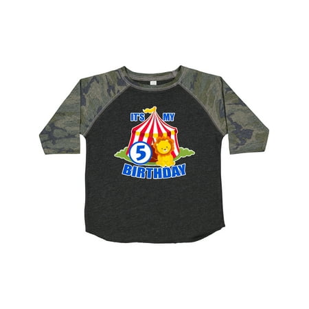 

Inktastic Its My Birthday Circus Tent with Lion 5 Years Old Gift Toddler Boy or Toddler Girl T-Shirt