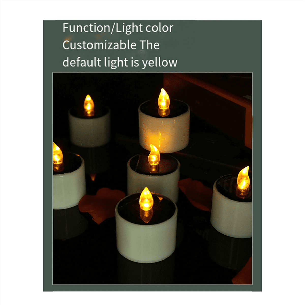 Solar LED Candles Light Outdoor Waterproof Flameless Solar Lights Rechargeable Candles for Wedding Garden Deco A