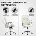 thumbnail image 4 of Vinsetto Office Desk Chair, 360° Swivel Computer Chair, Cream White, 4 of 10