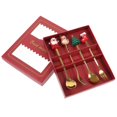 thumbnail image 2 of Christmas Spoon and Fork Set with Ergonomic Handles, Heavy Duty Stainless Steel Dessert and Fruit Cutlery for Holiday Dining, Smooth Surface, 2 of 5