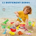 thumbnail image 2 of 6 Pcs Dinosaur Bath Toys for Toddlers, No Hole No Mold Baby Bath Toys with Storage Box, Dinosaur Bathtub Toys for Infants Kids Ages 3-8, Silicone Pool Toys Easter Gifts Birthday Baby Toy Gift, 2 of 7