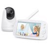 VAVA Baby Monitor,with 5" 720P Video Baby Monitor,Indoor Security Camera with Pan-Tilt-Zoom Camera TwoWay Communication, White