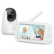 VAVA Baby Monitor,with 5" 720P Video Baby Monitor,Indoor Security Camera with Pan-Tilt-Zoom Camera TwoWay Communication, White