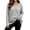 a01Gray, variant on Yyeselk Women's Plus Size (S-5XL) Waffle Long Sleeve Tops Loose Fit V Neck Tunic Knit Shirts Casual Fall Basic Sweaters Gray S