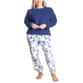 thumbnail image 1 of Ensemble de Pyjama en Peluche Sherpa pour Femmes et Plus Violet/diamant Moyen, 1 of 4