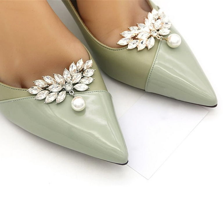 Rhinestone Charm Buckle Shoe Clip Shoe Decorations Shiny Decorative Clips