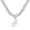 Silver-A, variant on Silver Cursive Initial Pendant Necklace With Heart Charm Cuban Link Chain