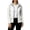 White, variant on EazyTech Women's Striped Lined Waterproof Rain Jacket Hooded Snap Pocket Lightweight Windbreaker Outdoor Hiking Camping Active Coat