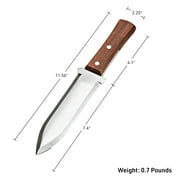 Kings County Tools Hori Hori Garden Knife – 7.4” Stainless Steel Blade Weeder with Wood Handle