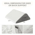 thumbnail image 2 of 8” Knee Pillow for Back Sleeping Memory Foam Triangle Wedge Pillow for Knee Support,Leg Elevation , White, 2 of 5