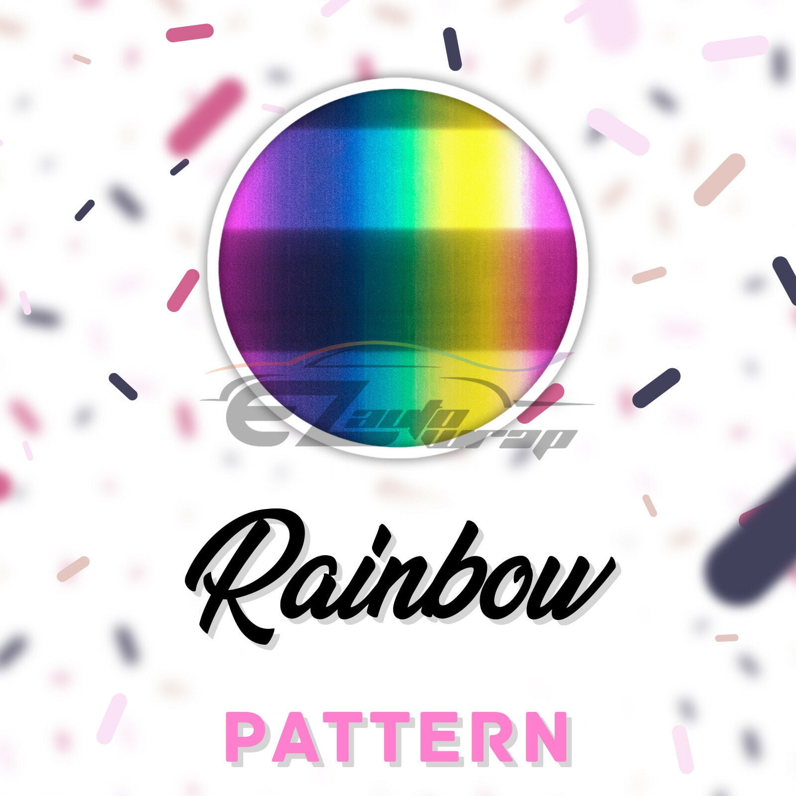 Essmo™ Rainbow Pattern Heat Transfer Vinyl HTV T-Shirt 20" Iron Heat Press SP21 20"x60"