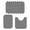 Black and White Checkered Pattern, variant on Red and Black Checkered Pattern Bathroom Rug Set 3 Piece,Non-Slip Bath Mat Set with U-Shaped Contour and Runner Soft Absorbent Washable