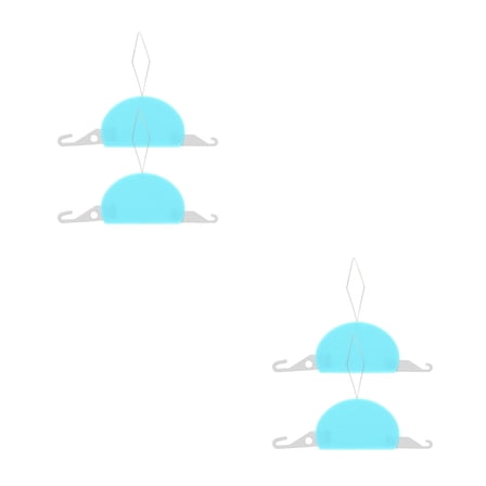 2 Pieces Embroidery Needle Threader Hand Sewing Quick Scissors Pen Automatic Threading Blue