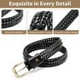 thumbnail image 5 of SENDEFN Leather Braided Belts for Men, 1 3/8" Casual Woven Leather Belt for Men Jeans Golf Dress Pants with Gift Box, 5 of 6