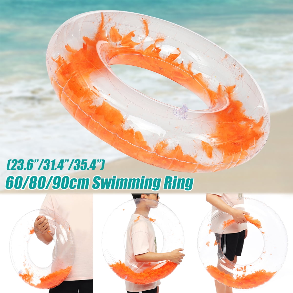 Feather Inflatable Swimming Ring Floating Round Shape Adult & Kid Beach Pool Toys Walmart Canada