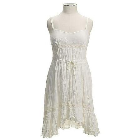 Women's Plus Crochet-Trim Cotton Dress