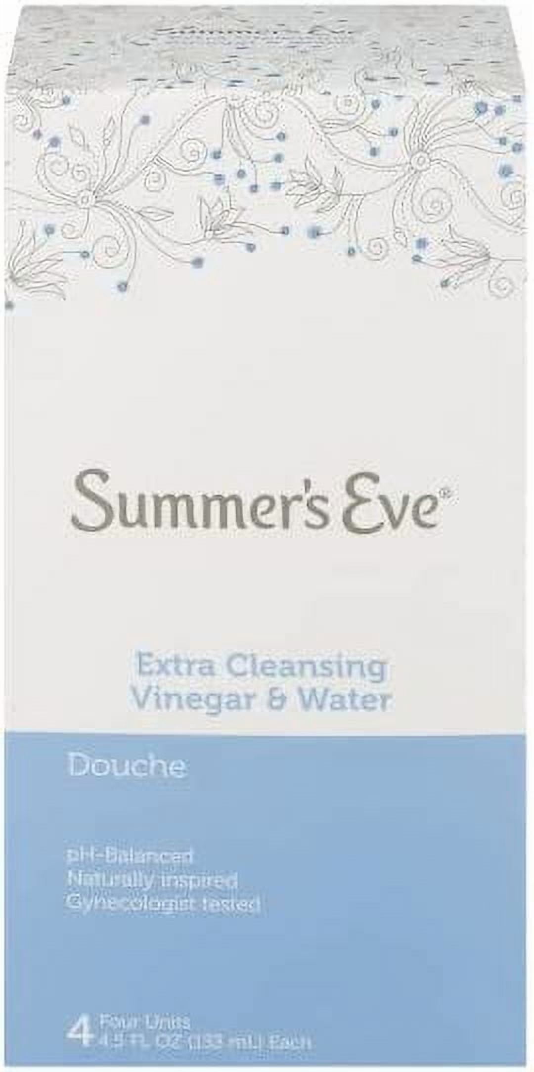 Summer's Eve Douche, Extra Cleansing Vinegar and Water, 4.5 Fl Oz, 4 Count (Pack of 2)