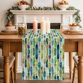 thumbnail image 2 of Table Runners 72 Inches Long Dress Scarves, Blue Green Farmhouse Kitchen/Dining Table Decor Table Runner, Coffee Tablerunners, Ink Painting Modern Abstract Art 13x72 Inch, 2 of 9